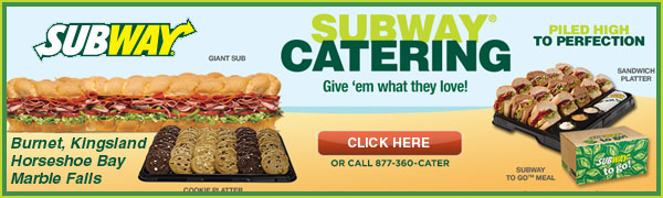 Subway Highland Lakes with 5 locations is the place to call for Catering