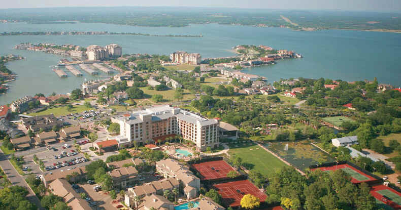 Overlooking the Marriott Hotel and Lake LBJ at Horseshoe Bay Resort